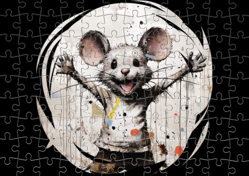 Прикольные картинки - Puzzle with small elements - Banksy Mouse - Mfest