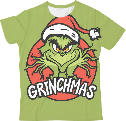 НОВЫЙ ГОД - T-shirt 3D Children - Grinchmas - Mfest