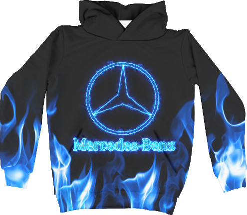 Mercedes-benz blue neon