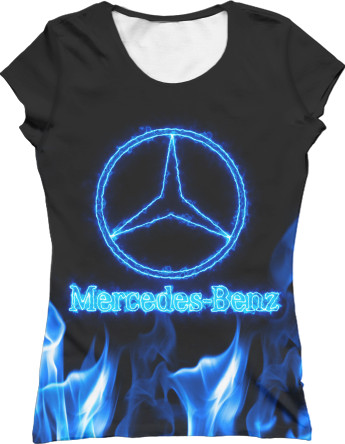 Mercedes-benz blue neon