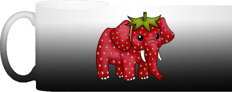 МЕМЫ / МЕМАСИКИ - Чашка Хамелеон - Strawberry Elephant - Mfest