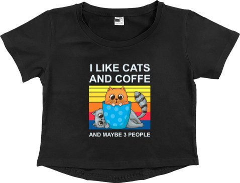Прикольні картинки - Кроп - топ Преміум Жіночий - I like cats - Mfest
