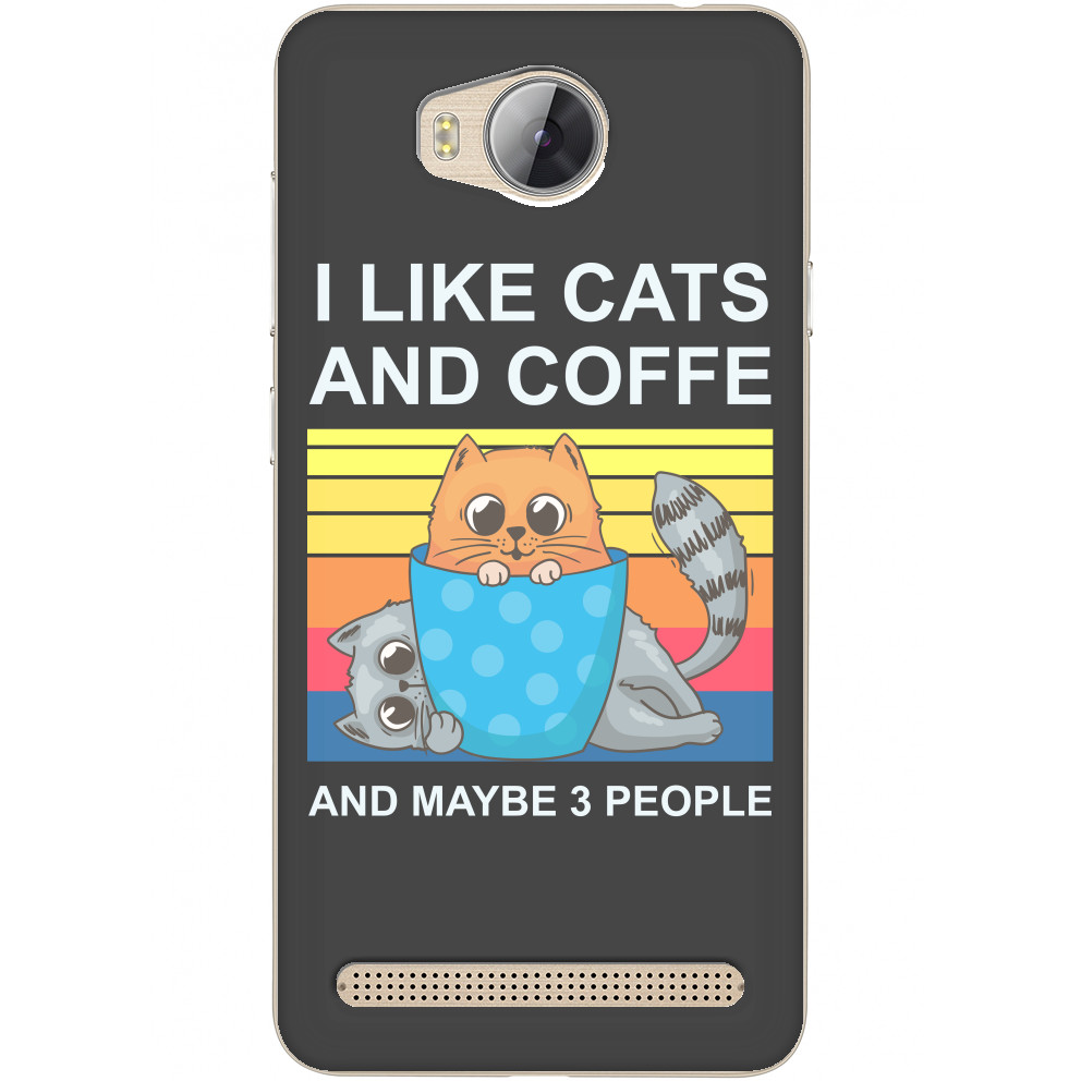 Прикольные картинки - Чехлы Huawei - I like cats - Mfest