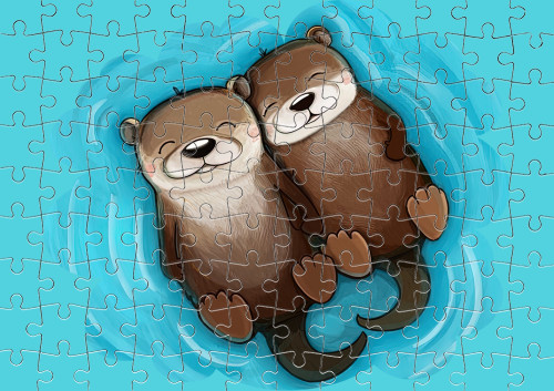 Otters in love
