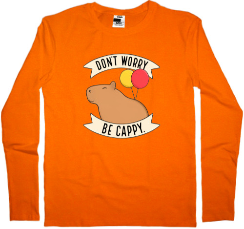 Capybara - Longsleeve Premium Male - Don't worry be cappy - Mfest