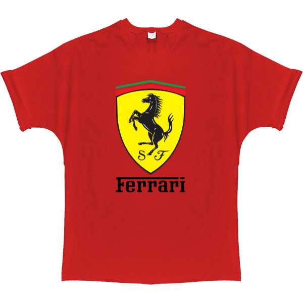 Ferrari - Футболка Оверсайз - Ferrari logo 2 - Mfest