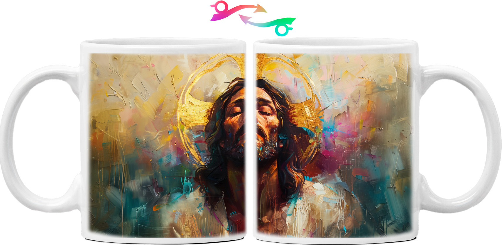 Релігія  - Чашка 325мл -  Ілюстрація Ісуса Христа - Mfest