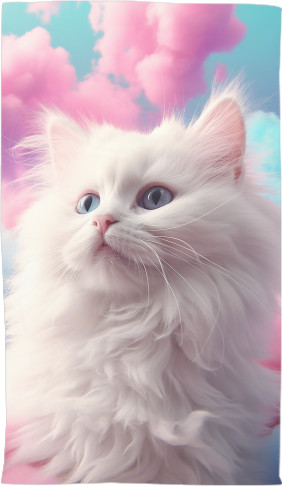 Котенок с красочными облаками