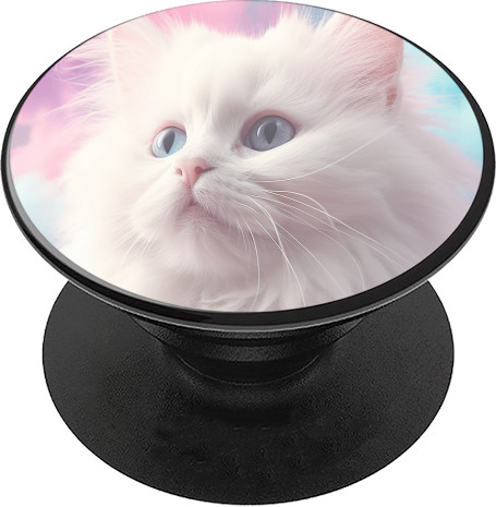 Котики - PopSocket Підставка для мобільного - Кошеня з барвистими хмарами - Mfest