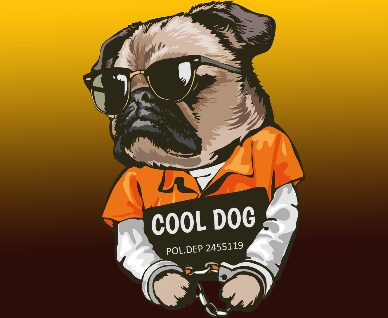 Мопс - Mousepad - Cool dog - Mfest