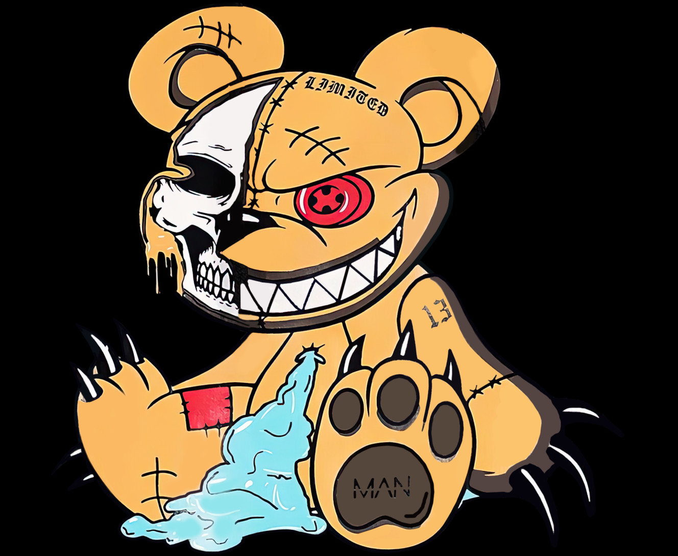 Angry teddy bear