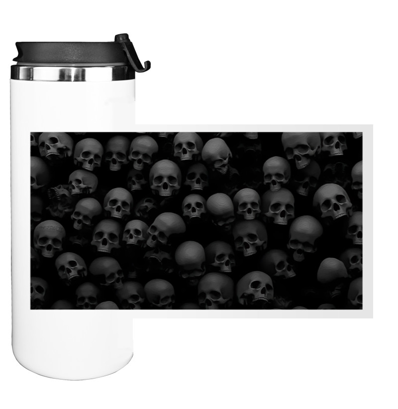 Черепа - Thermo mug - Wall of Skulls Skeleton - Mfest