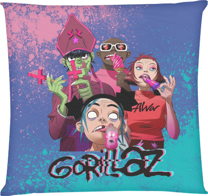 Gorillaz - Подушка квадратна - New Gorillaz - Mfest