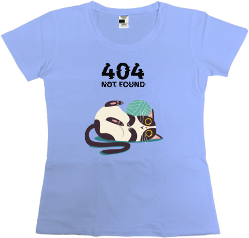Прикольные картинки - Premium Women's T-shirt -  404 not found - Mfest