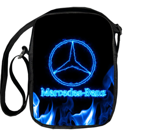 Авто - Сумка-Месенджер - Mercedes-benz blue neon - Mfest
