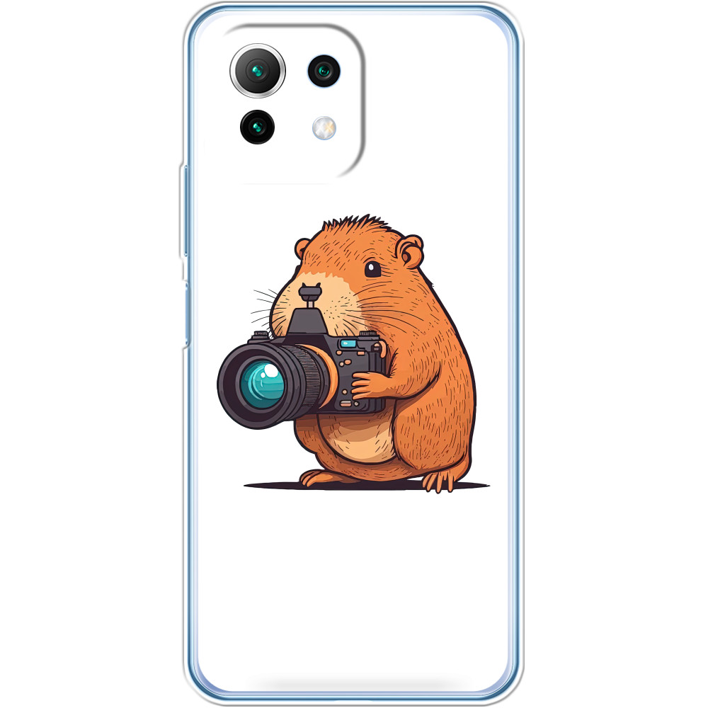 Capybara with a camera
