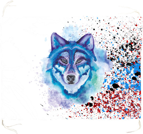 Colorful wolf