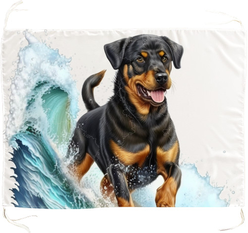 Rottweiler in the wind
