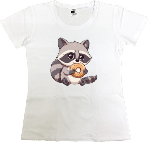 Еноты - Premium Women's T-shirt - Cute raccoon - Mfest