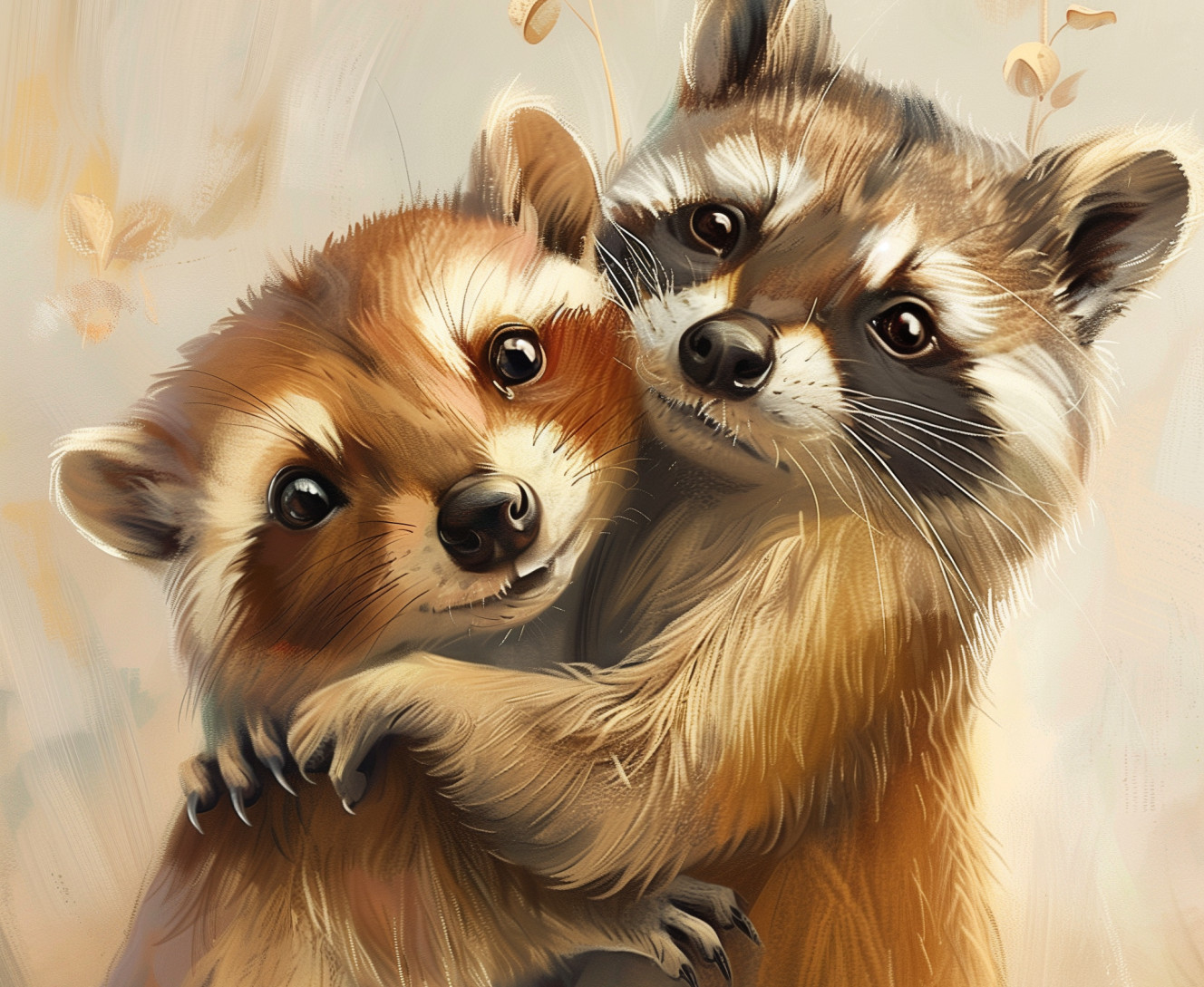 Friendly raccoons