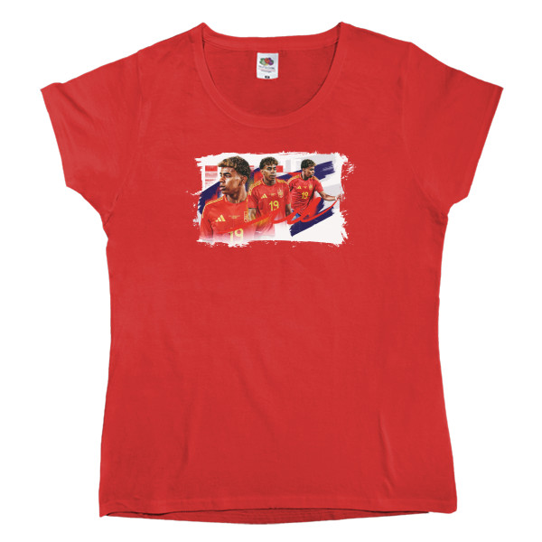 Футбол - T-shirt Classic Women's Fruit of the loom - Lamine Yamal - Mfest