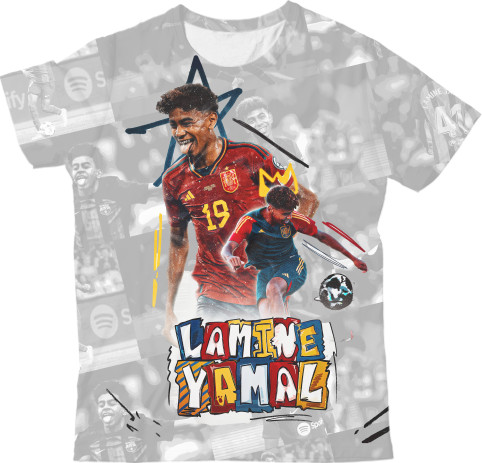 Футбол - T-shirt 3D Children - Lamine Yamal  19 - Mfest
