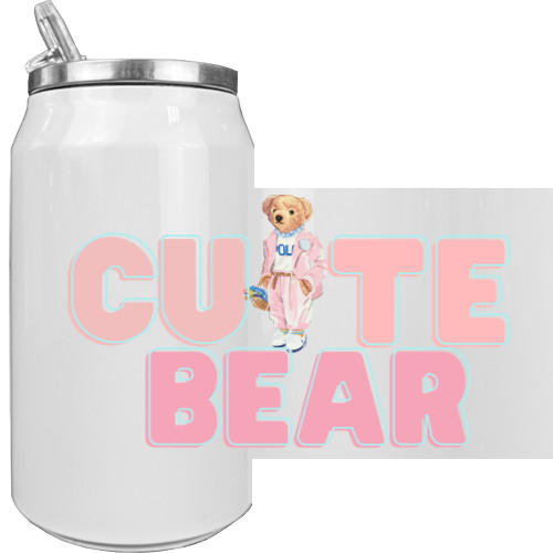 Cute Bear, Стильний напис зі стильним ведмедиком! 
