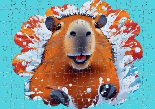Capybara - Puzzle with small elements - Happy capybara - Mfest