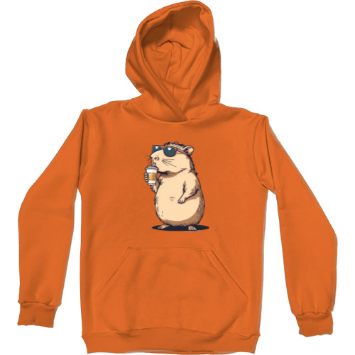 Capybara - Hoodie Premium Unisex - Capybara with coffee - Mfest