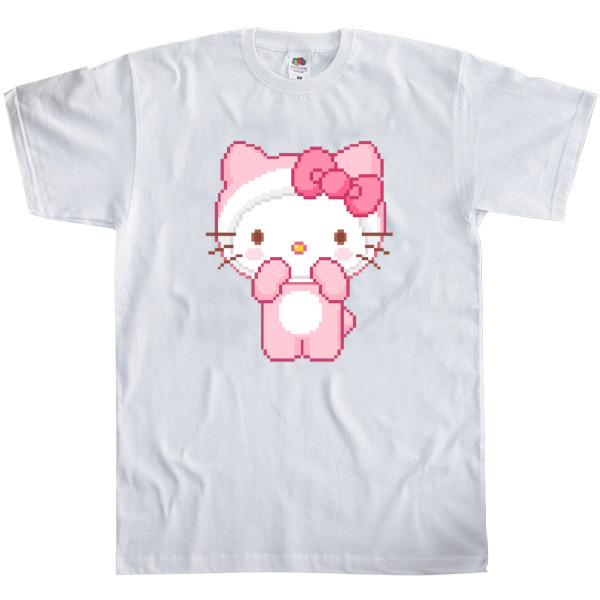 Hello kitty - T-shirt Classic Kids Fruit of the loom - Cute pixel kitty - Mfest