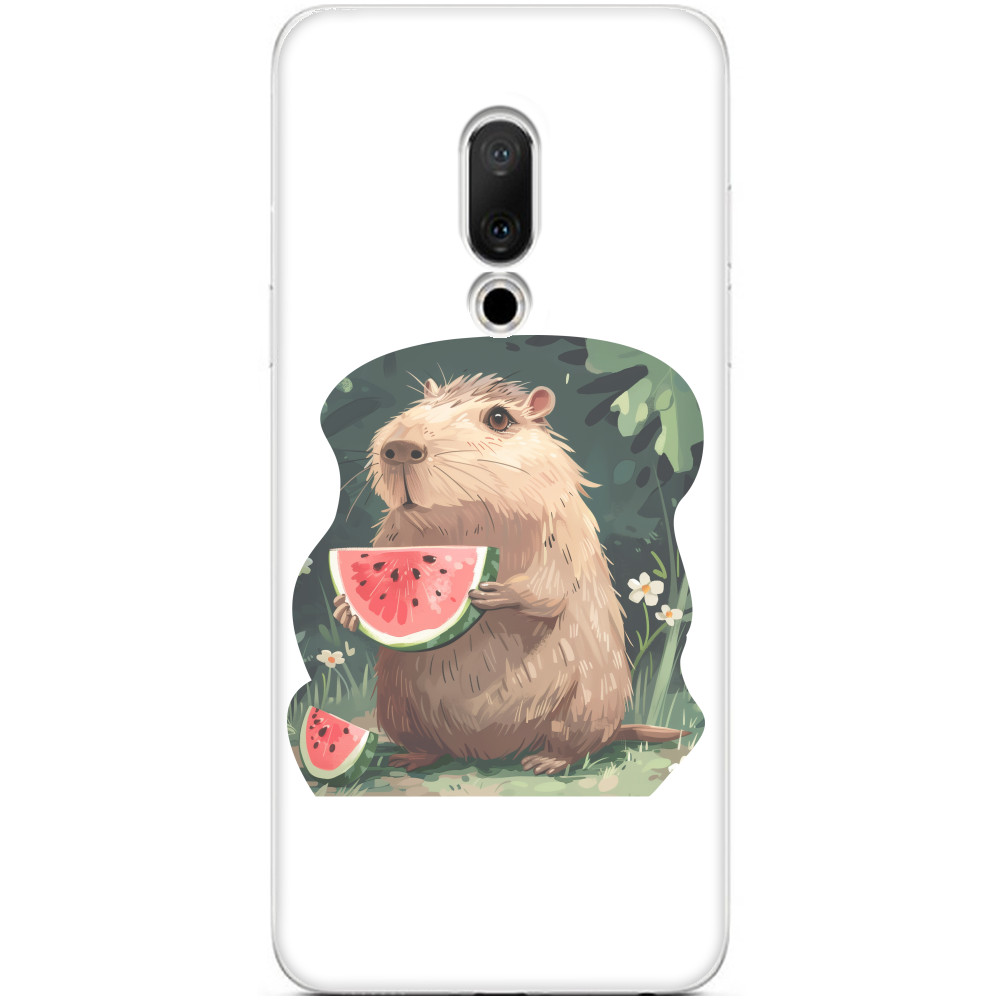 Capybara - Meizu cases - Капібара з кавуном - Mfest