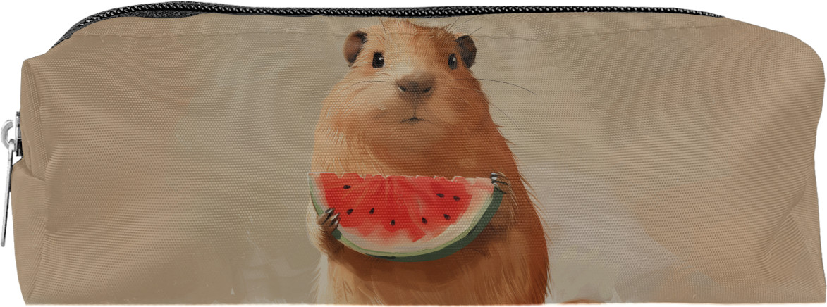 Capybara and watermelon