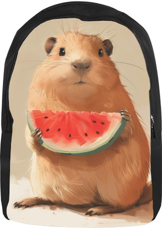 Capybara and watermelon