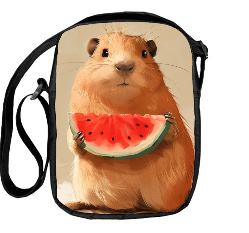 Capybara and watermelon