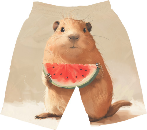 Capybara and watermelon