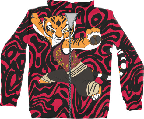 Кунг-фу панда - 3D Zip Hoodie Unisex - Tigress Kung Fu Panda - Mfest