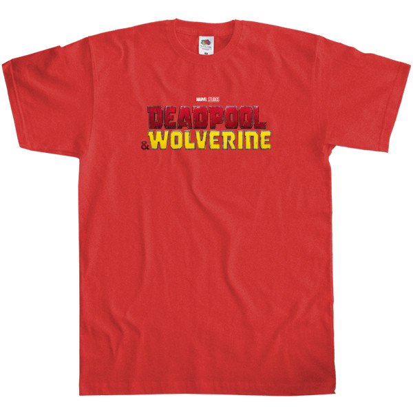 Deadpool - T-shirt Classic Kids Fruit of the loom - Deadpool and Wolverine logo - Mfest