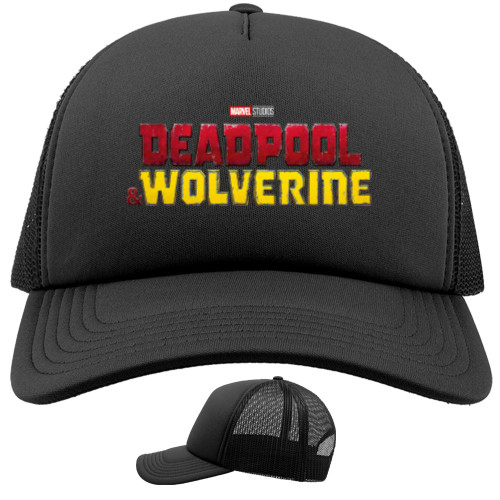 Deadpool - Cap Trucker - Deadpool and Wolverine logo - Mfest