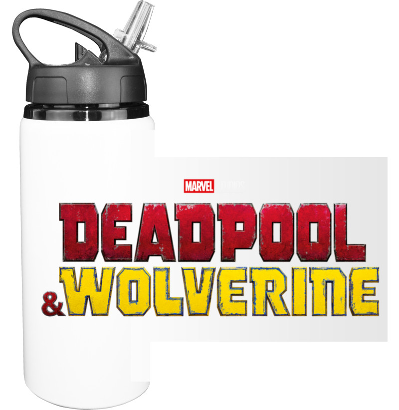 Deadpool - Bottle for water - Deadpool and Wolverine logo - Mfest