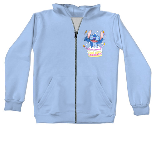 Лила и Стич - Zipped Hoodie Unisex - Stitch with cake - Mfest