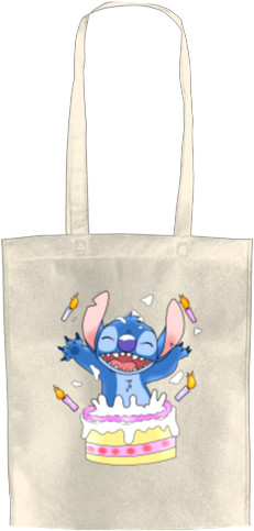 Лила и Стич - Eco-Shopping Bag - Stitch with cake - Mfest