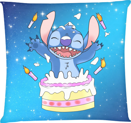 Stitch with cake