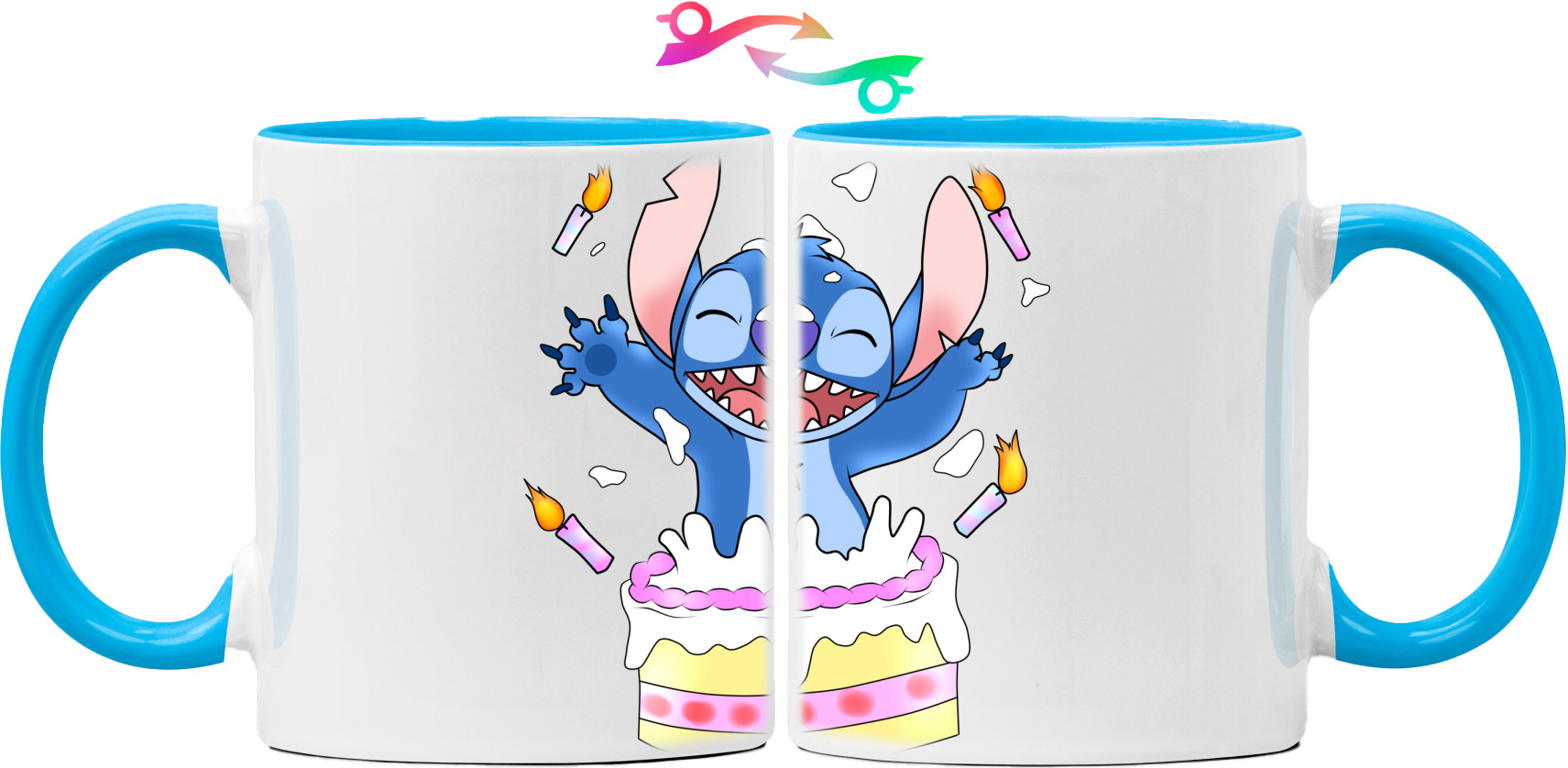 Stitch with cake