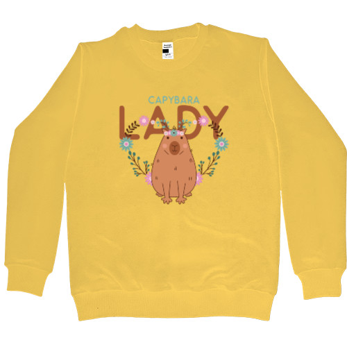 Capybara - Sweatshirt Premium Men -  Lady Capybara - Mfest