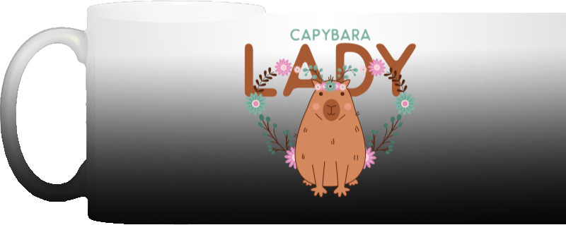 Капибара - Чашка Хамелеон -  Lady Capybara - Mfest