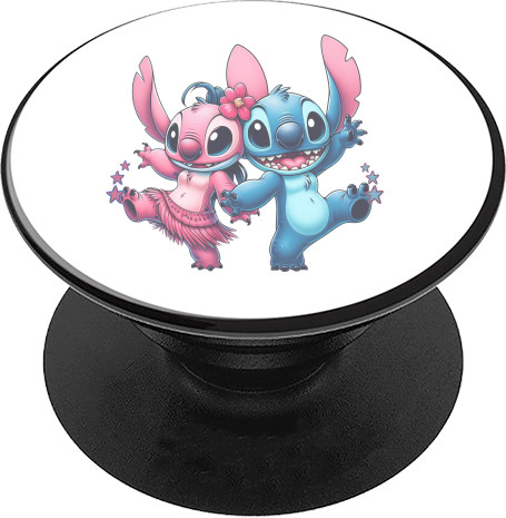 Лила и Стич - PopSocket Подставка для мобильного - Stitch and Angel - Mfest