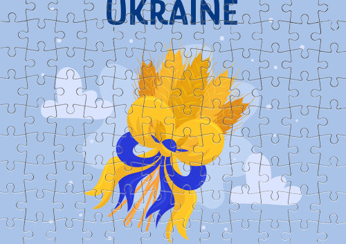 Ukraine with a bouquet