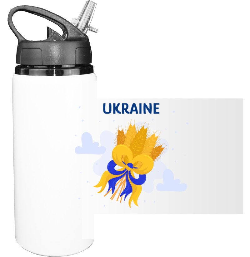 Я УКРАИНЕЦ - Bottle for water - Ukraine with a bouquet - Mfest