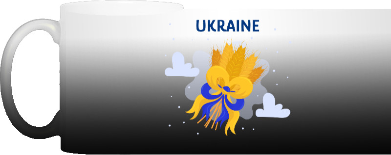 Ukraine with a bouquet