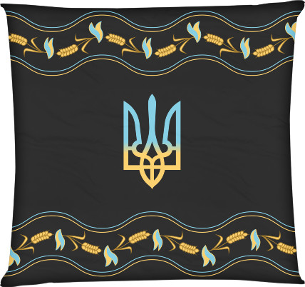 Coat of arms of Ukraine with an ornament